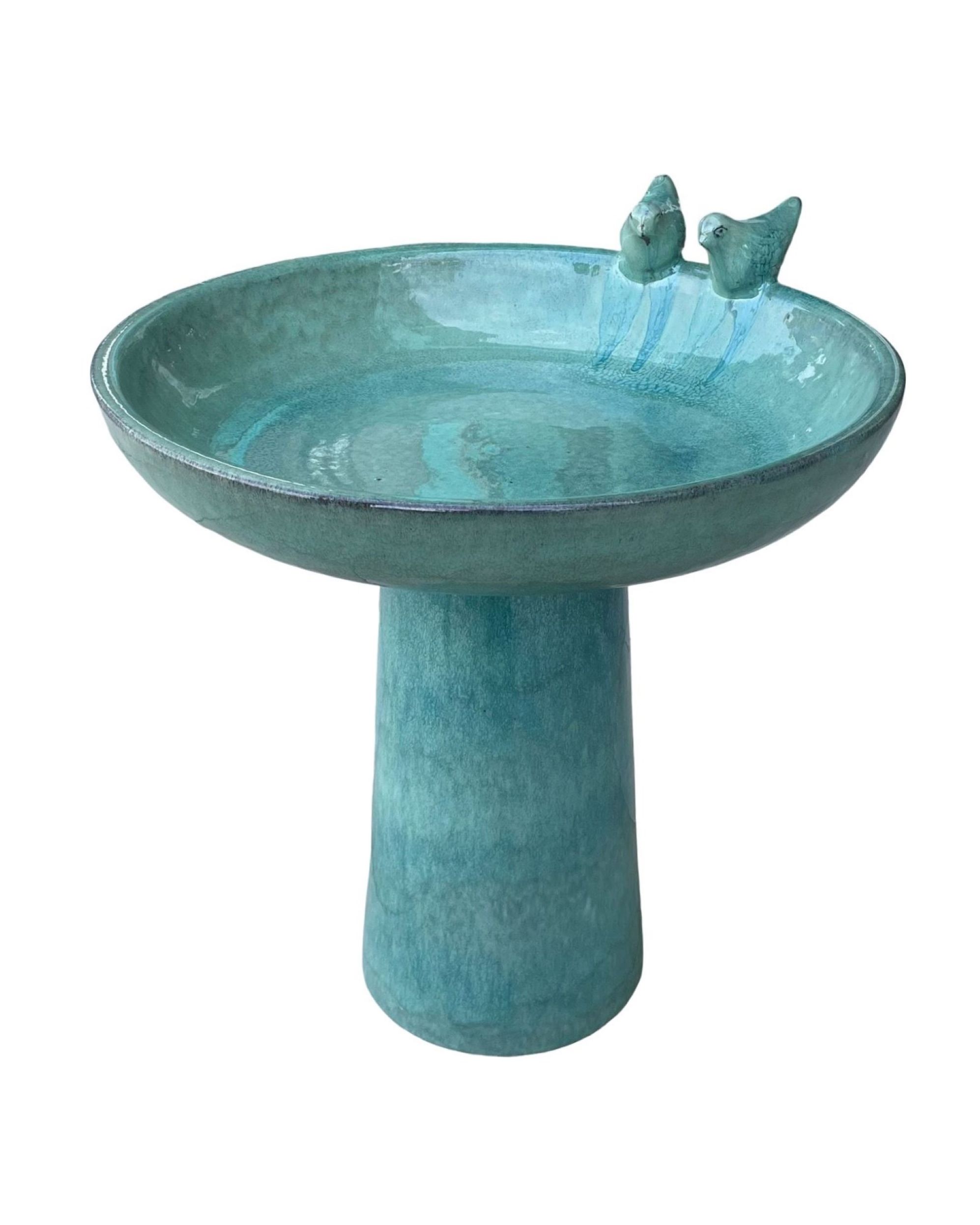 CLASSIC BIRDBATH IN OCEAN BLUE (SMALL)